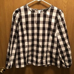 J-Crew plaid top